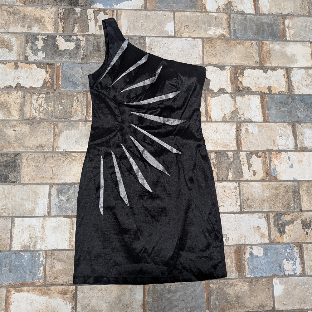 Renee C. Medium Black Sleeveless Dress High Neck LBD Cocktail Party Wedding M